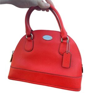 NWT COACH Mini Cora Domed Satchel in Orange